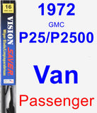 Passenger Wiper Blade for 1972 GMC P25/P2500 Van - Vision Saver