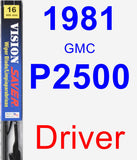 Driver Wiper Blade for 1981 GMC P2500 - Vision Saver