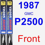 Front Wiper Blade Pack for 1987 GMC P2500 - Vision Saver