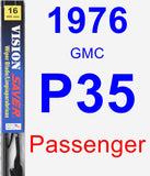 Passenger Wiper Blade for 1976 GMC P35 - Vision Saver