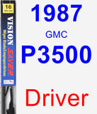 Driver Wiper Blade for 1987 GMC P3500 - Vision Saver