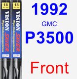 Front Wiper Blade Pack for 1992 GMC P3500 - Vision Saver