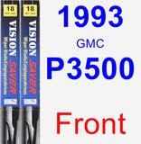 Front Wiper Blade Pack for 1993 GMC P3500 - Vision Saver