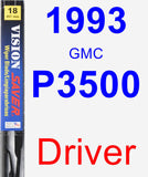 Driver Wiper Blade for 1993 GMC P3500 - Vision Saver