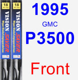 Front Wiper Blade Pack for 1995 GMC P3500 - Vision Saver