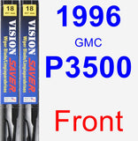 Front Wiper Blade Pack for 1996 GMC P3500 - Vision Saver