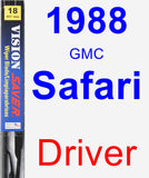 Driver Wiper Blade for 1988 GMC Safari - Vision Saver