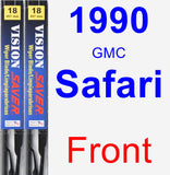 Front Wiper Blade Pack for 1990 GMC Safari - Vision Saver