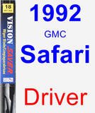 Driver Wiper Blade for 1992 GMC Safari - Vision Saver