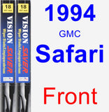 Front Wiper Blade Pack for 1994 GMC Safari - Vision Saver