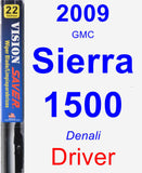 Driver Wiper Blade for 2009 GMC Sierra 1500 - Vision Saver