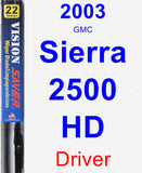 Driver Wiper Blade for 2003 GMC Sierra 2500 HD - Vision Saver