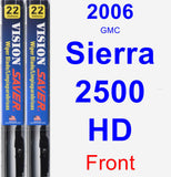 Front Wiper Blade Pack for 2006 GMC Sierra 2500 HD - Vision Saver