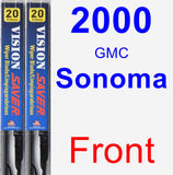 Front Wiper Blade Pack for 2000 GMC Sonoma - Vision Saver