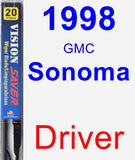 Driver Wiper Blade for 1998 GMC Sonoma - Vision Saver