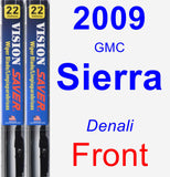 Front Wiper Blade Pack for 2009 GMC Sierra - Vision Saver