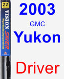 Driver Wiper Blade for 2003 GMC Yukon - Vision Saver