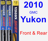 Front & Rear Wiper Blade Pack for 2010 GMC Yukon - Vision Saver