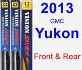Front & Rear Wiper Blade Pack for 2013 GMC Yukon - Vision Saver