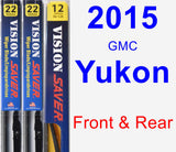 Front & Rear Wiper Blade Pack for 2015 GMC Yukon - Vision Saver
