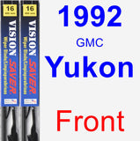 Front Wiper Blade Pack for 1992 GMC Yukon - Vision Saver