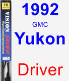 Driver Wiper Blade for 1992 GMC Yukon - Vision Saver