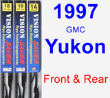 Front & Rear Wiper Blade Pack for 1997 GMC Yukon - Vision Saver