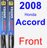 Front Wiper Blade Pack for 2008 Honda Accord - Vision Saver