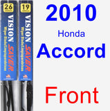 Front Wiper Blade Pack for 2010 Honda Accord - Vision Saver