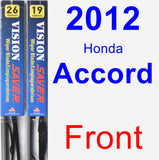 Front Wiper Blade Pack for 2012 Honda Accord - Vision Saver