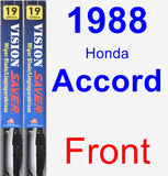 Front Wiper Blade Pack for 1988 Honda Accord - Vision Saver