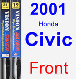 Front Wiper Blade Pack for 2001 Honda Civic - Vision Saver