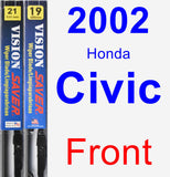 Front Wiper Blade Pack for 2002 Honda Civic - Vision Saver