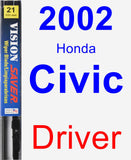 Driver Wiper Blade for 2002 Honda Civic - Vision Saver