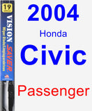 Passenger Wiper Blade for 2004 Honda Civic - Vision Saver