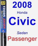 Passenger Wiper Blade for 2008 Honda Civic - Vision Saver