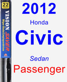 Passenger Wiper Blade for 2012 Honda Civic - Vision Saver