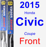 Front Wiper Blade Pack for 2015 Honda Civic - Vision Saver