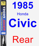 Rear Wiper Blade for 1985 Honda Civic - Vision Saver