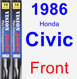 Front Wiper Blade Pack for 1986 Honda Civic - Vision Saver