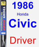 Driver Wiper Blade for 1986 Honda Civic - Vision Saver