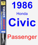 Passenger Wiper Blade for 1986 Honda Civic - Vision Saver