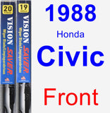 Front Wiper Blade Pack for 1988 Honda Civic - Vision Saver