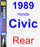 Rear Wiper Blade for 1989 Honda Civic - Vision Saver