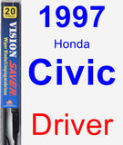 Driver Wiper Blade for 1997 Honda Civic - Vision Saver