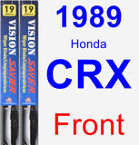 Front Wiper Blade Pack for 1989 Honda CRX - Vision Saver