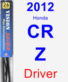 Driver Wiper Blade for 2012 Honda CR-Z - Vision Saver