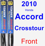 Front Wiper Blade Pack for 2010 Honda Accord Crosstour - Vision Saver