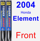 Front Wiper Blade Pack for 2004 Honda Element - Vision Saver