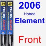 Front Wiper Blade Pack for 2006 Honda Element - Vision Saver